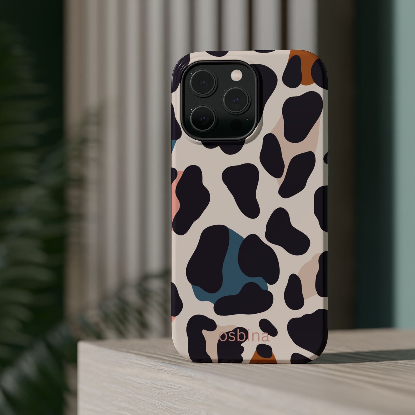 osbina | MagSafe compatible for iPhone | Leopard Luxe Color Pop Leopard Print Phone Case | Modern Muse Collection