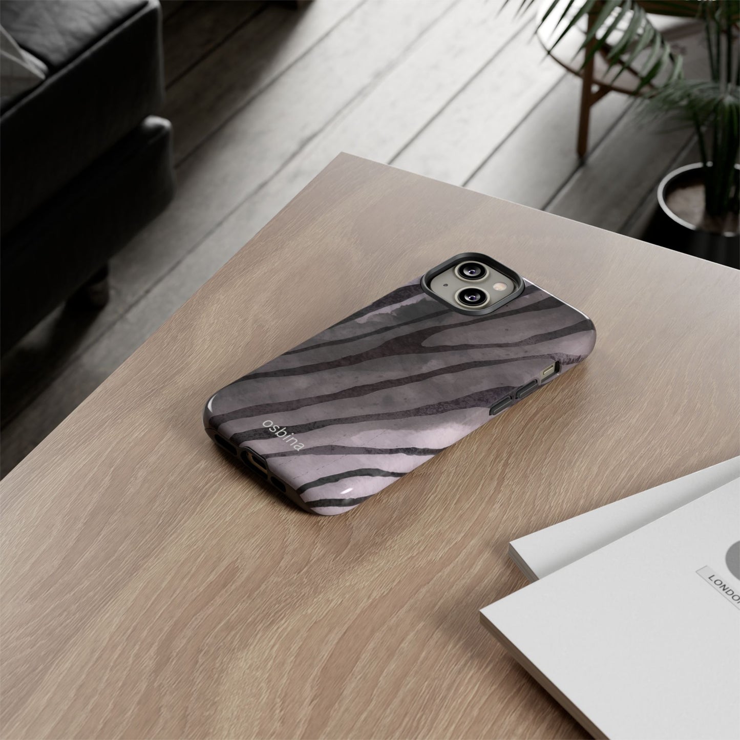 osbina | Stripes on Point — The Muted Gray + Black Tiger Case | The Season Collective