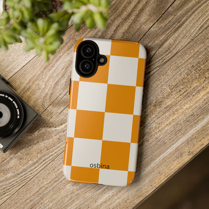 osbina | Check You Out — The Orange + White Check Case | The Season Collective
