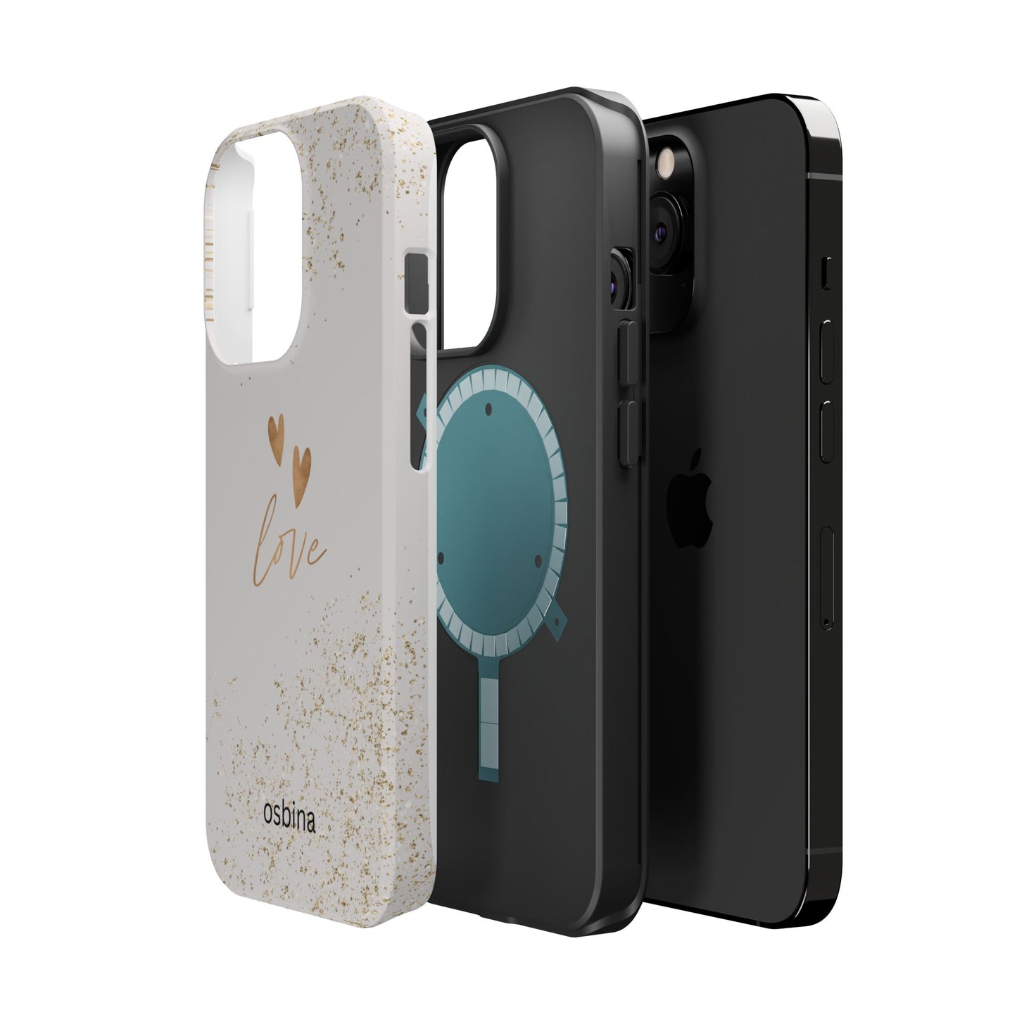 osbina | MagSafe compatible for iPhone | Golden Amour Phone Case | Modern Muse Collection