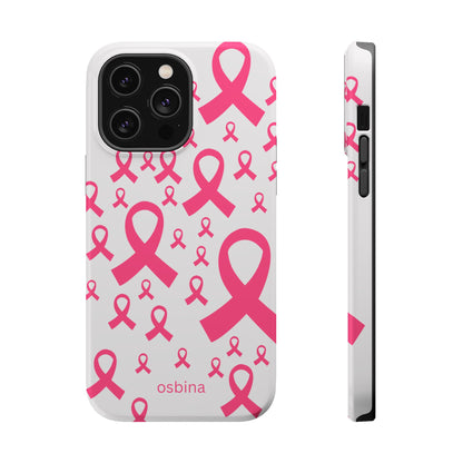 osbina |  MagSafe compatible for iPhone | Limited Edition Strength in Ribbons Case in Light Pink + Soft Pink + Hot Pink | The Pink October Collection | Inspired By