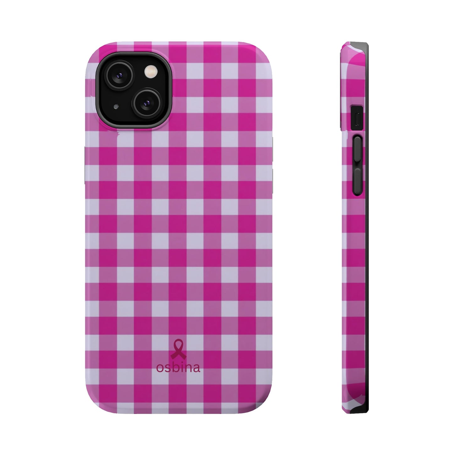 YAYOU The Pink Gingham Designer Case | osbina