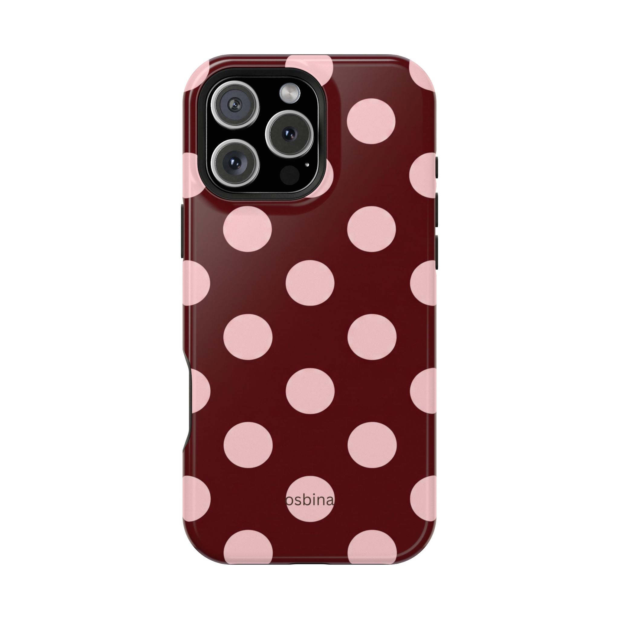 osbina | MagSafe | Oxblood Dot Designer Case
