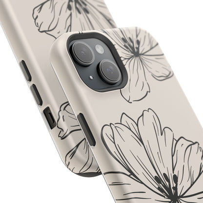 osbina | MagSafe compatible for iPhone | Poppy Whisper Phone Case | Modern Muse Collection