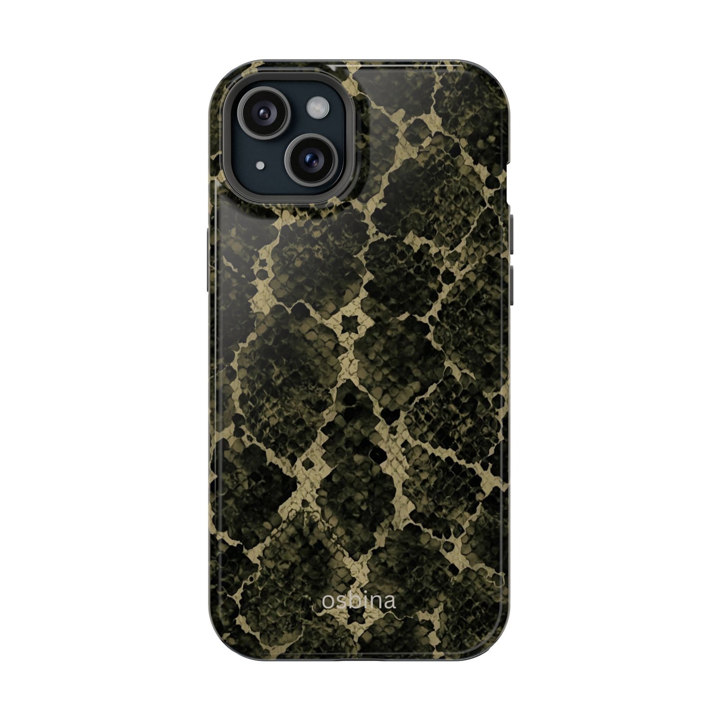 osbina | MagSafe for iPhone | The Olive Snakeskin Designer Case