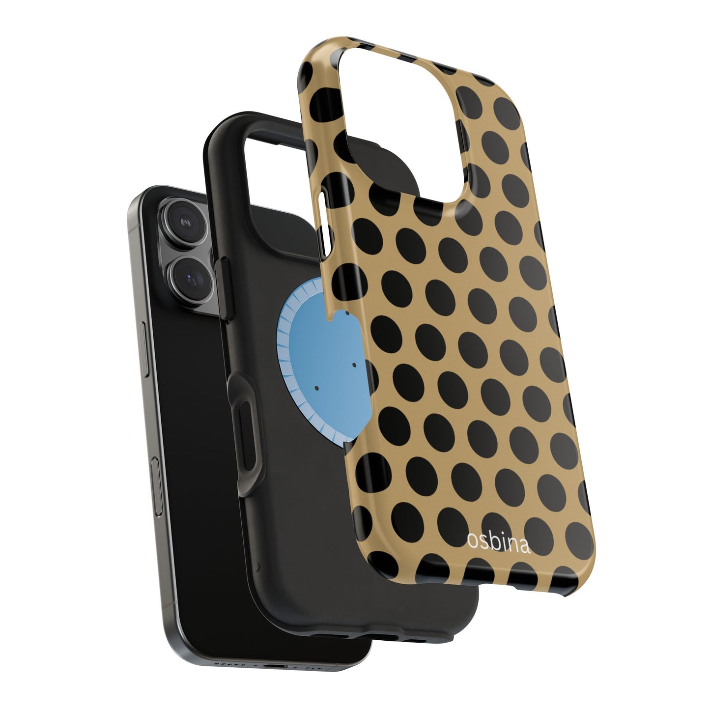 osbina | MagSafe for iPhone | Camel Noir Dots Designer Case