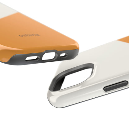 osbina | MagSafe Compatible for iPhone | Divide & Conquer — The Orange + White Split Diagonal Case | The Season Collective