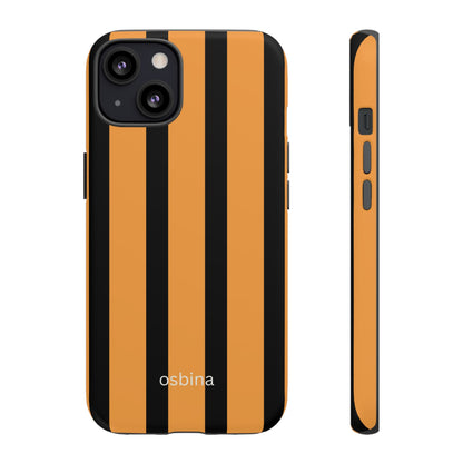 osbina | The Statement Stripe Case in Black + Orange | The Season Collective