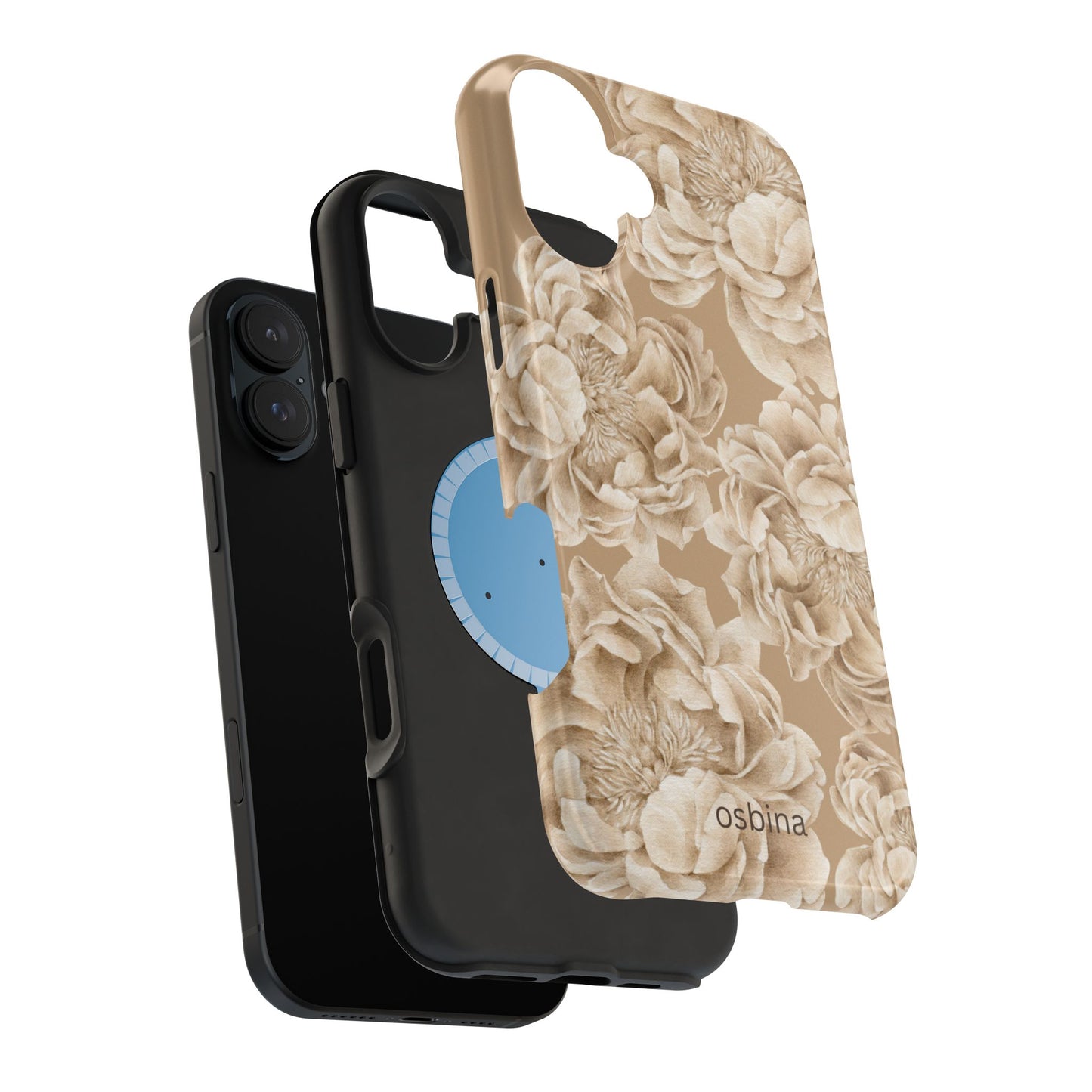 osbina | MagSafe for iPhone | Peony Latte Designer Case