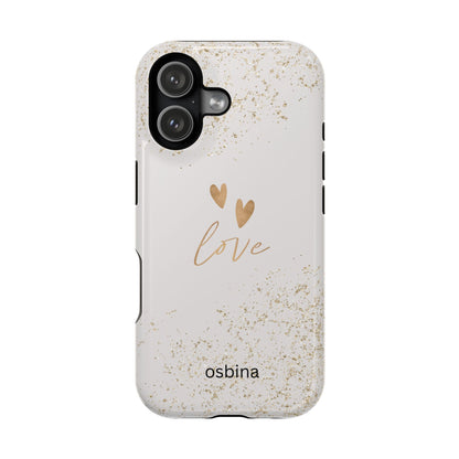 osbina | MagSafe compatible for iPhone | Golden Amour Phone Case | Modern Muse Collection