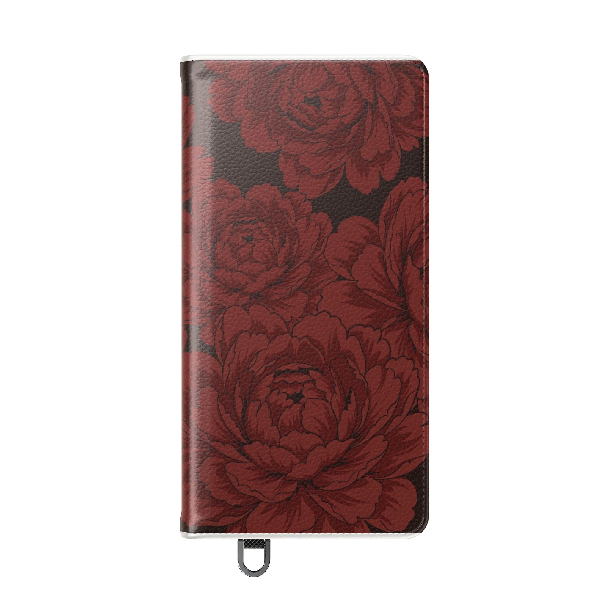 osbina | Wallet Flip Case for iPhone & Samsung | Oxblood Peony