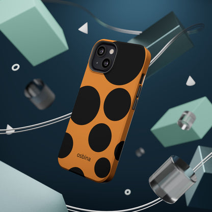 osbina | MagSafe Compatible for iPhone | The Bubble Statement Case in Orange + Black | The Season Collective