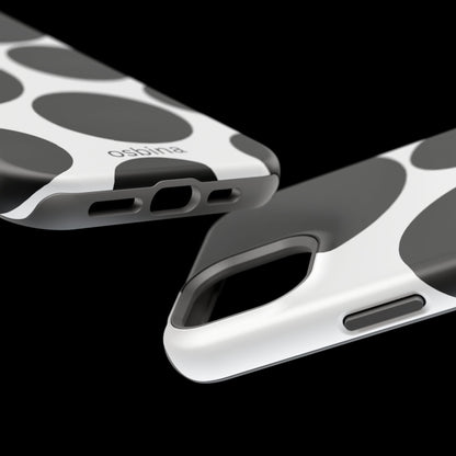 osbina | MagSafe compatible for iPhone | The Noir Bubbles Phone Case | Modern Muse Collection