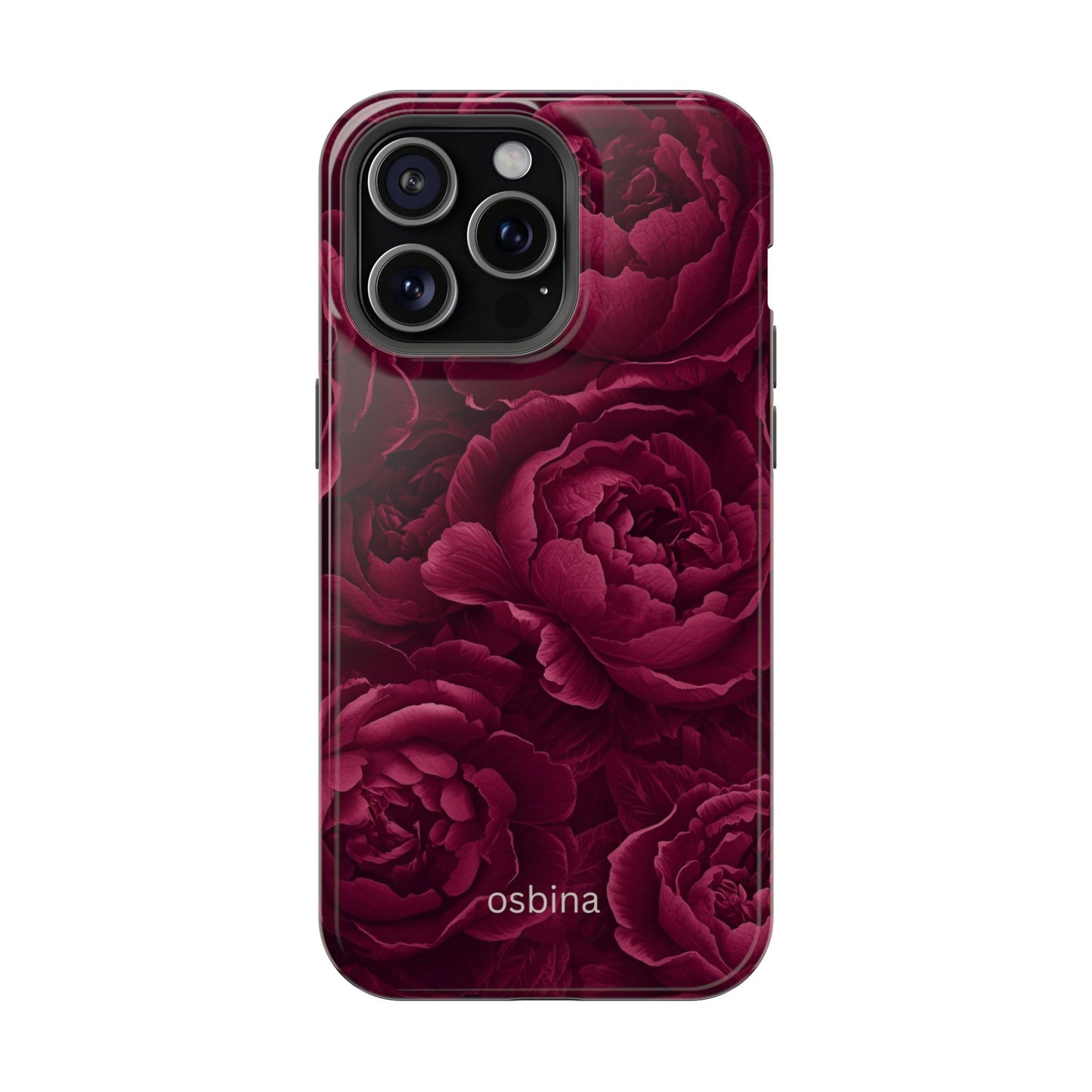 osbina | MagSafe for iPhone | The Burgundy Peony Designer Case