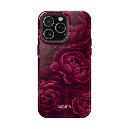 osbina | MagSafe for iPhone | The Burgundy Peony Designer Case