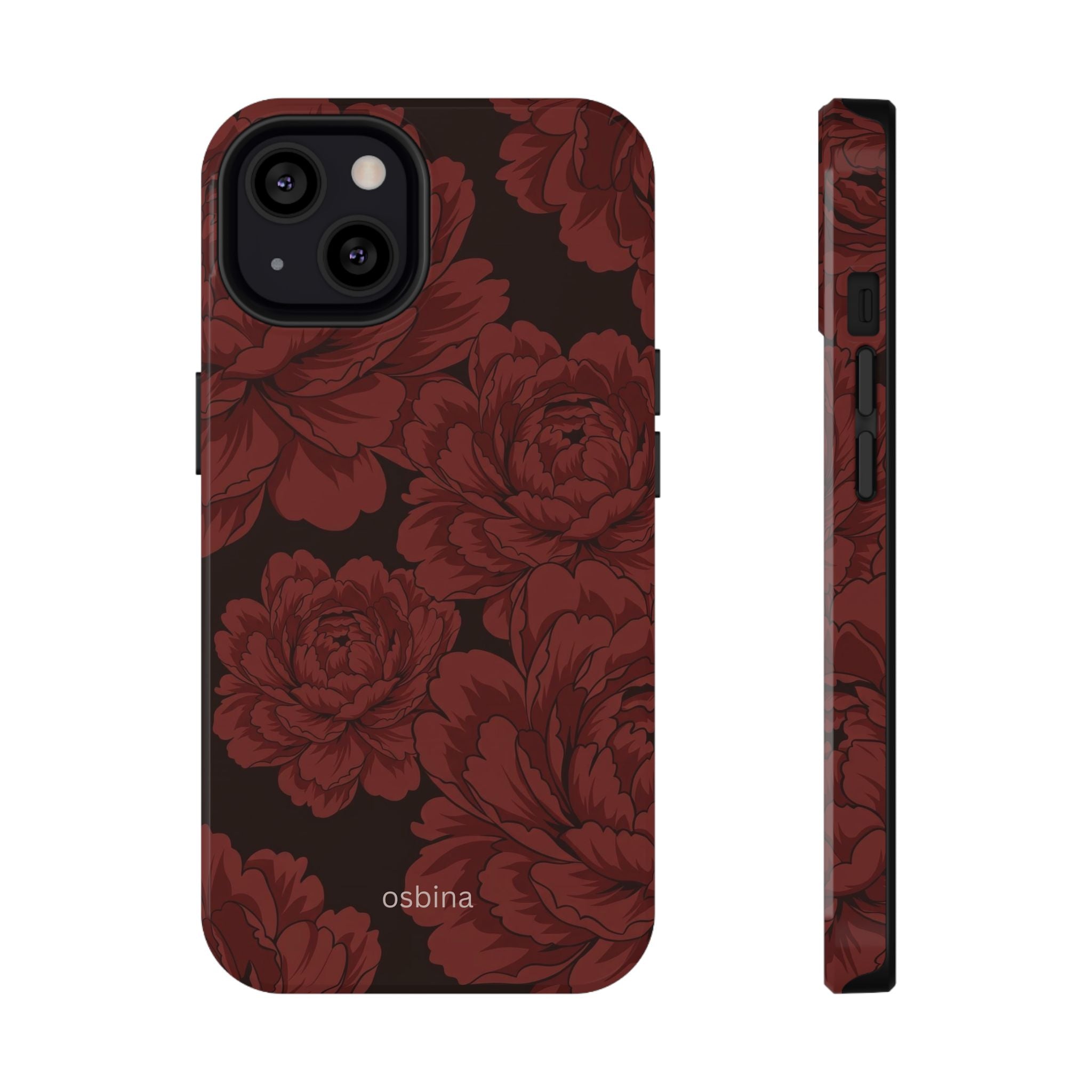 osbina | Oxblood Peony Designer Case