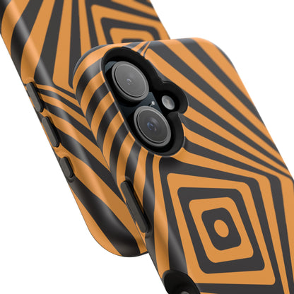 osbina | MagSafe Compatible for iPhone | Step Into the Zone — The Orange + Black Spiral Case | The Season Collective