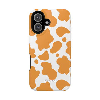 osbina | MagSafe Compatible for iPhone | Holy Cow, It’s Chic — The Orange Cow Print Case | The Season Collective