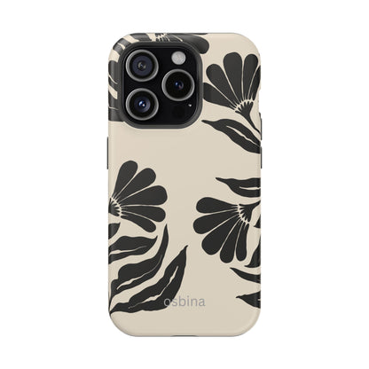 osbina | MagSafe compatible for iPhone | Obsidian Bloom Flower Phone Case | Modern Muse Collection