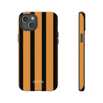 osbina | The Statement Stripe Case in Black + Orange | The Season Collective