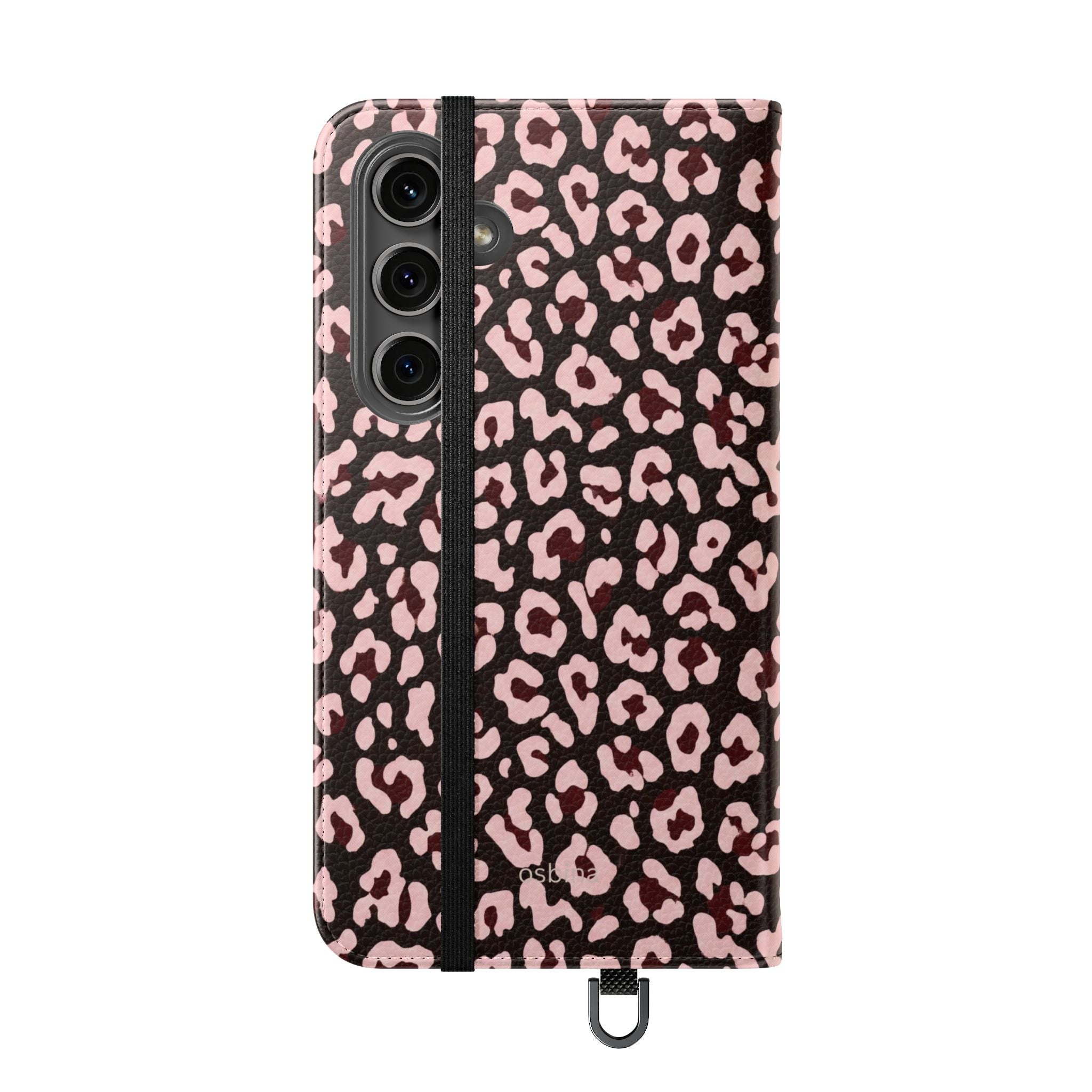 osbina | Wallet Flip Case for iPhone & Samsung | Chocolate Pink Leopard