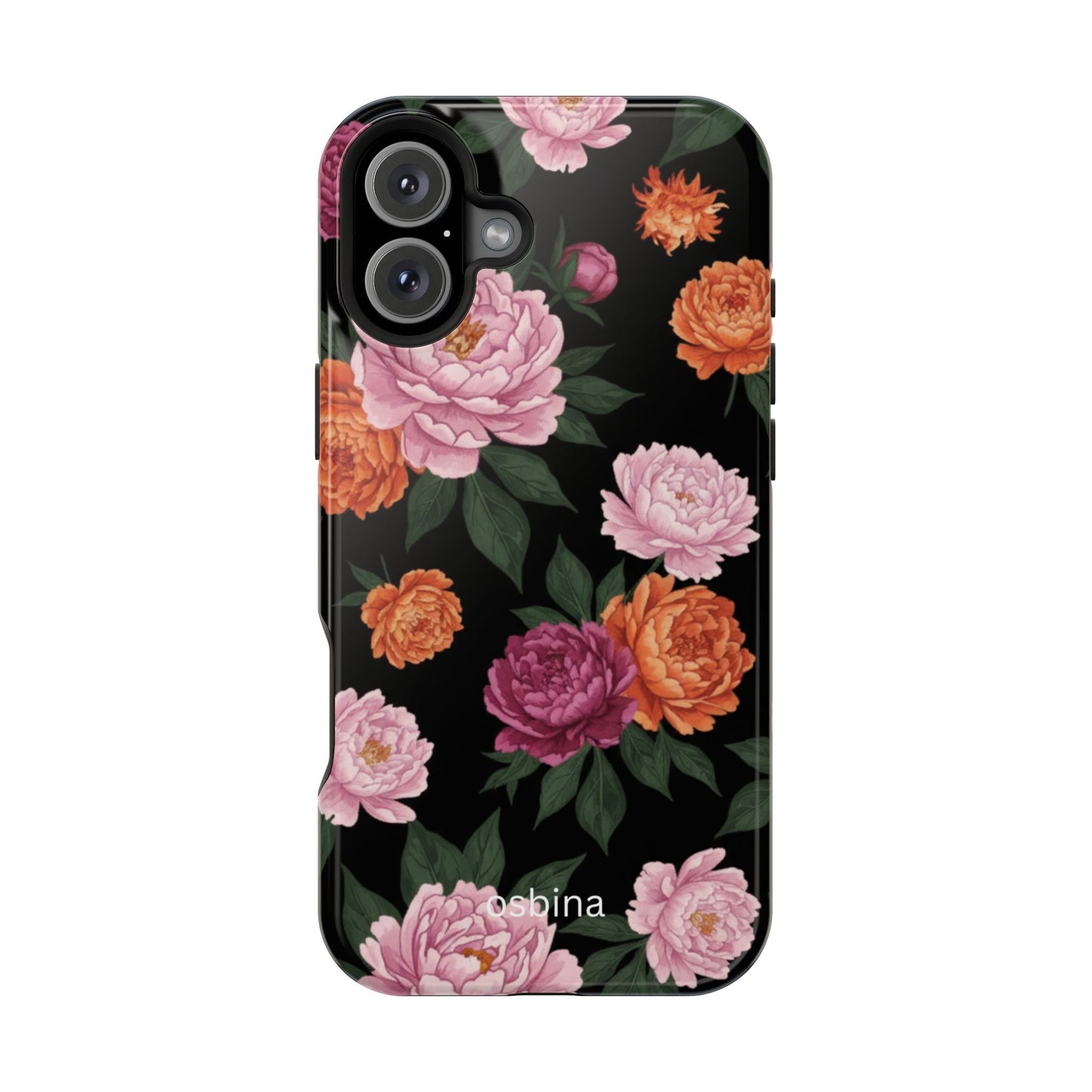 osbina | MagSafe for iPhone | The Peony Noir Designer Case
