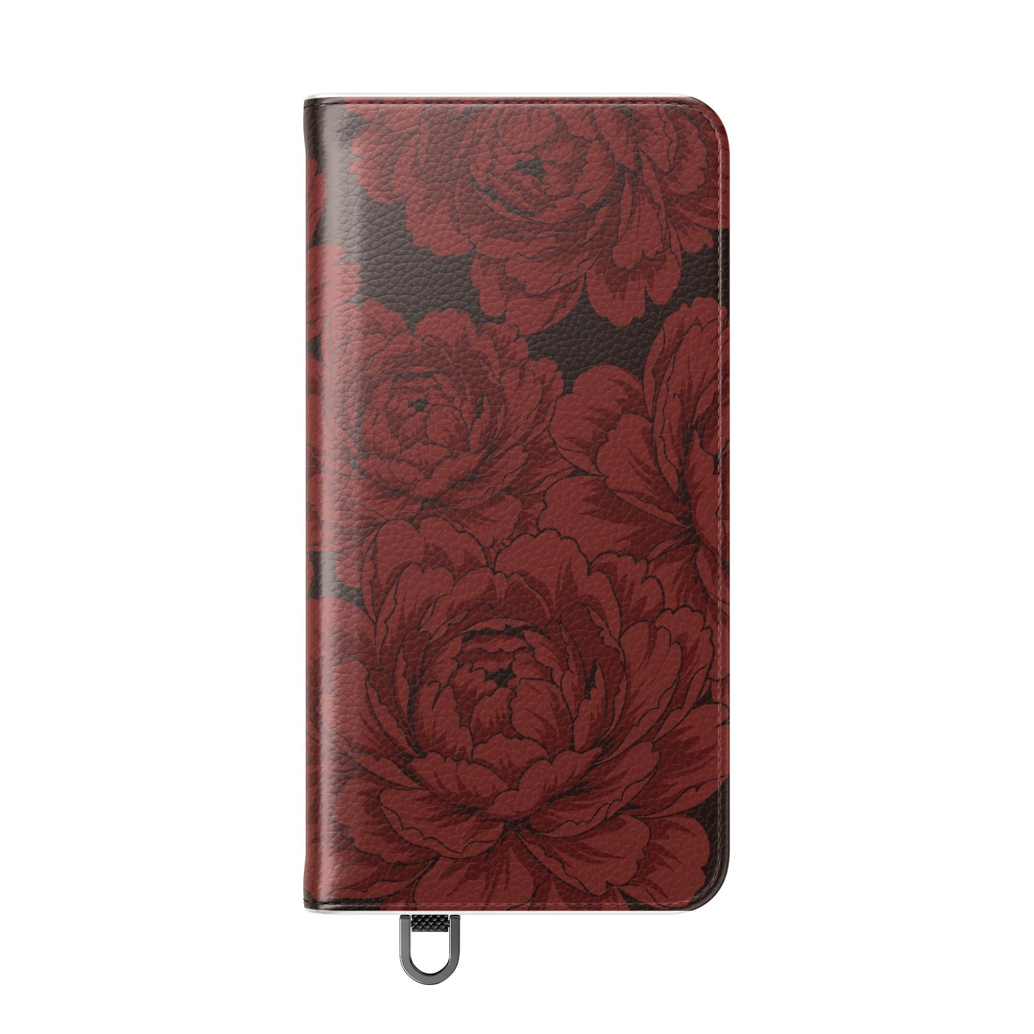 osbina | Wallet Flip Case for iPhone & Samsung | Oxblood Peony