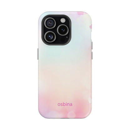 osbina | MagSafe compatible for iPhone | The Cotton Candy Hearts Case | YAYOU Collection Supporting Shine Like Sable