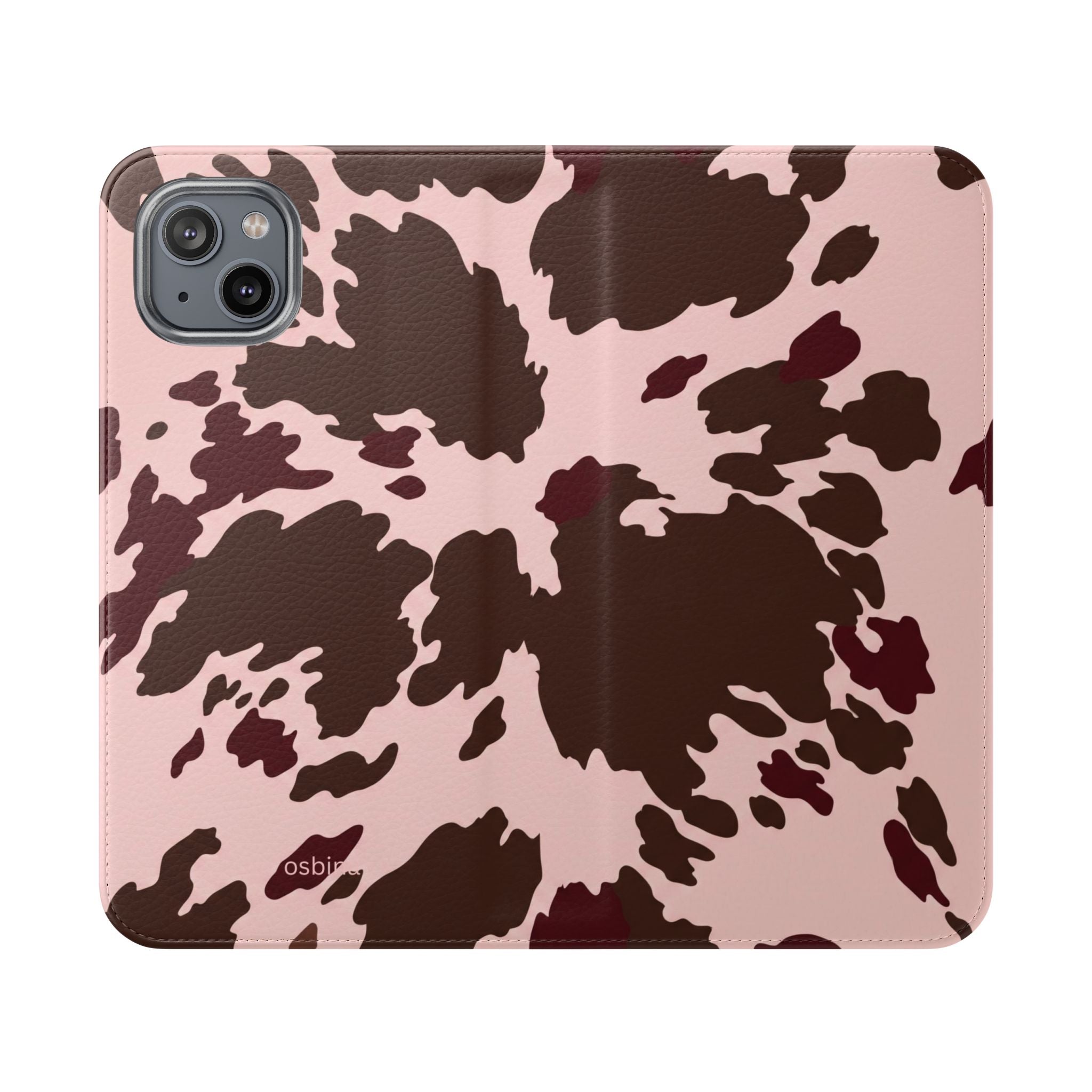 osbina | Wallet Flip Case for iPhone & Samsung | Chocolate Cowhide