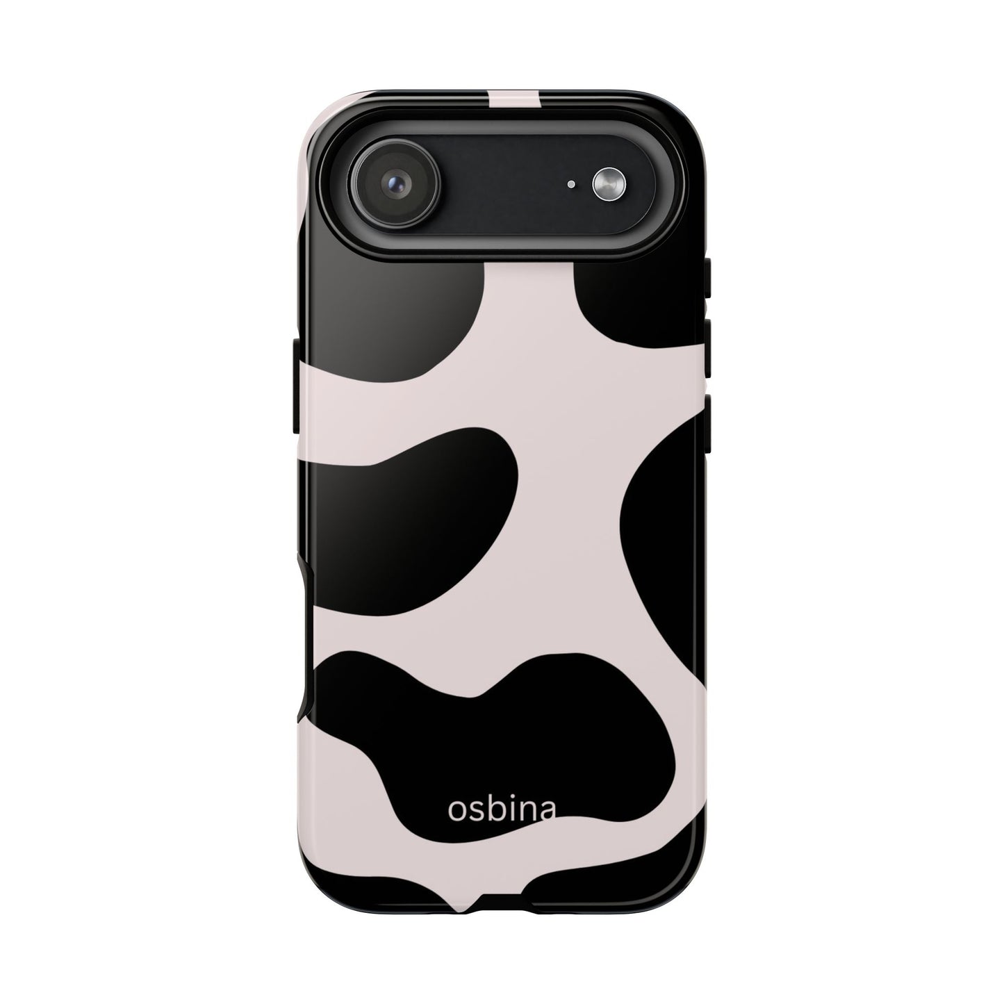 osbina | Prairie Chic Pink & Black Cow Print Phone Case | Modern Muse Collection
