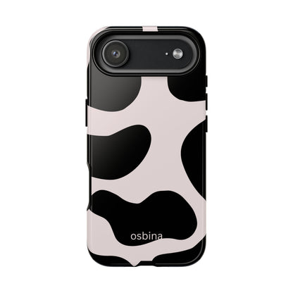 osbina | Prairie Chic Pink & Black Cow Print Phone Case | Modern Muse Collection