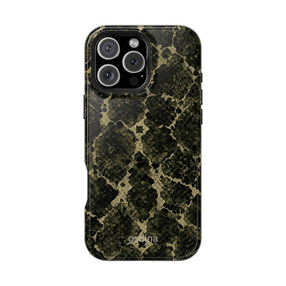 osbina | MagSafe for iPhone | The Olive Snakeskin Designer Case