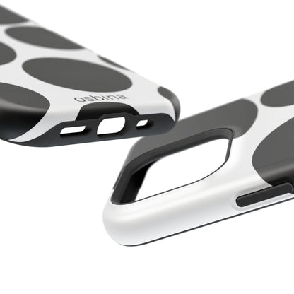 osbina | MagSafe compatible for iPhone | The Noir Bubbles Phone Case | Modern Muse Collection
