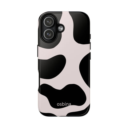 osbina | Prairie Chic Pink & Black Cow Print Phone Case | Modern Muse Collection