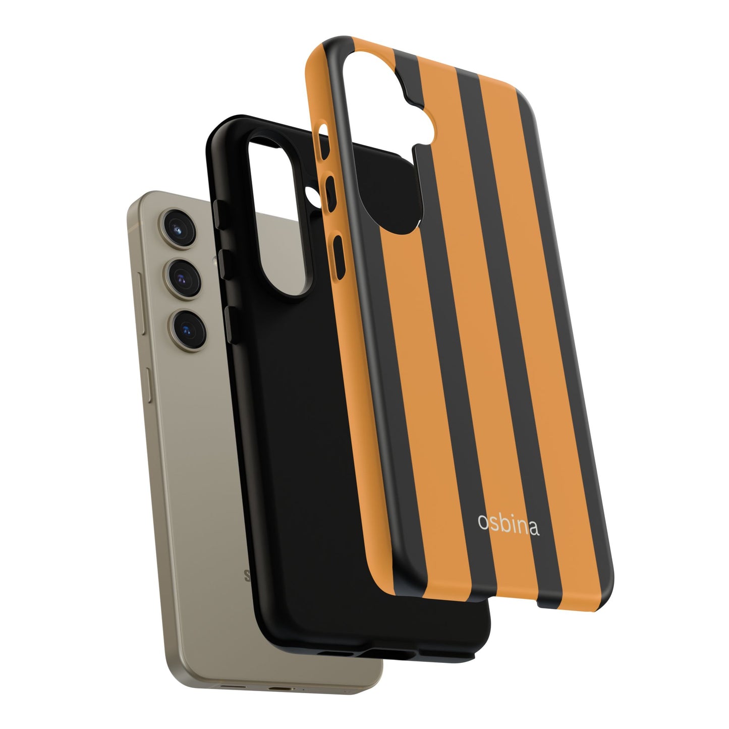 osbina | The Statement Stripe Case in Black + Orange | The Season Collective