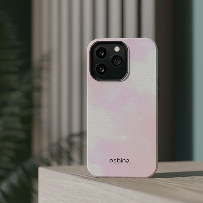 osbina | MagSafe compatible for iPhone | Pink Cotton Cloud Phone Case | Modern Muse Collection