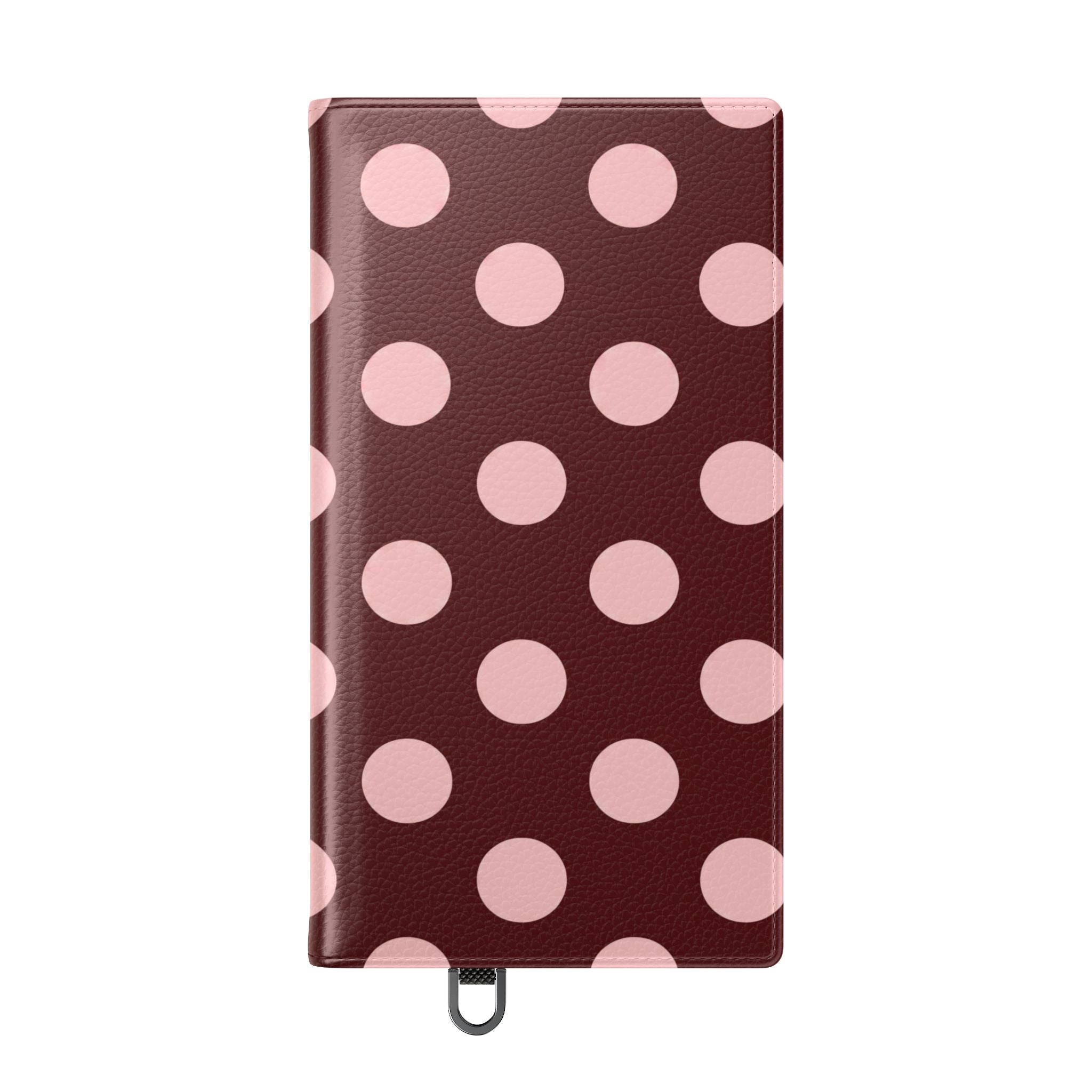 osbina | Wallet Flip Case for iPhone & Samsung | Oxblood Dot