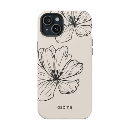 osbina | MagSafe compatible for iPhone | Poppy Whisper Phone Case | Modern Muse Collection