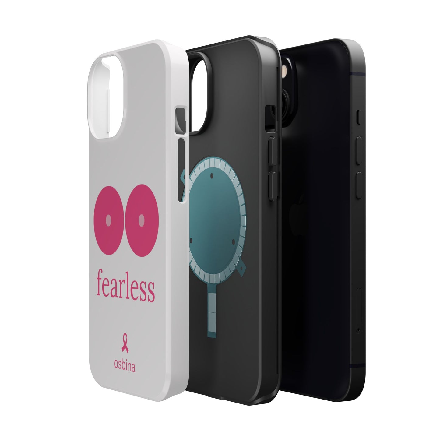 osbina |  MagSafe compatible for iPhone | Limited Edition The Fearless Tatas Case in Light Pink + Soft Pink + Hot Pink | The Pink October Collection | Inspired By