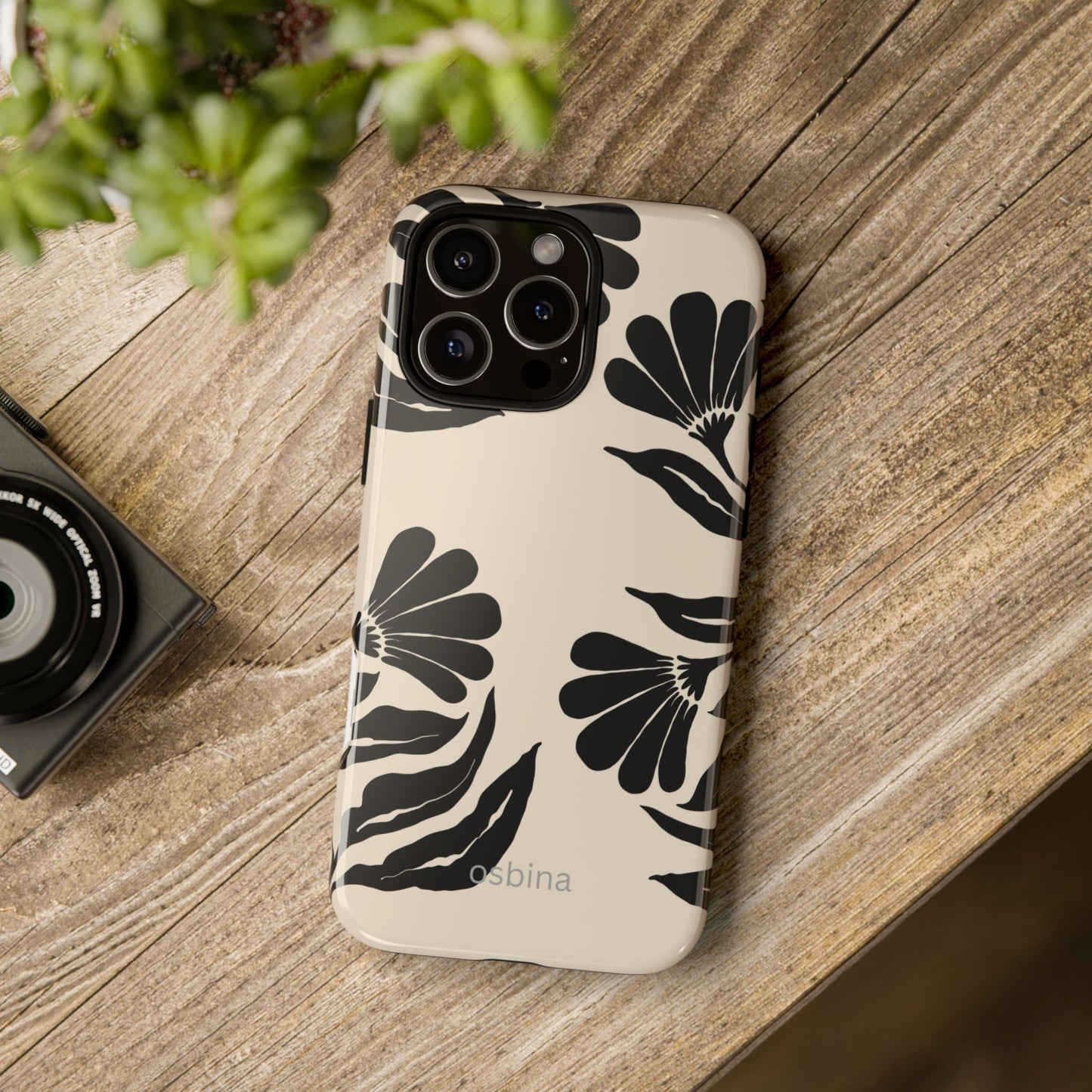 osbina | Obsidian Bloom Flower Phone Case | Modern Muse Collection
