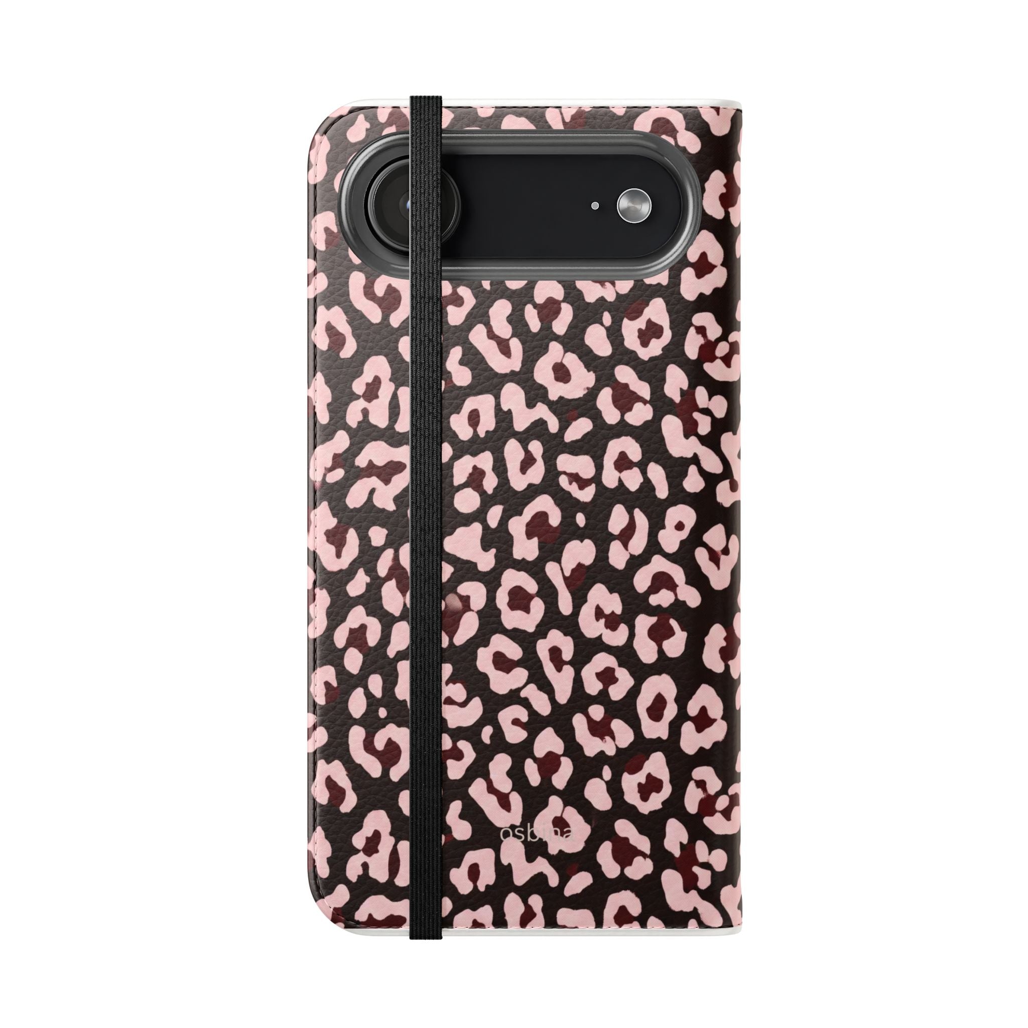 osbina | Wallet Flip Case for iPhone & Samsung | Chocolate Pink Leopard