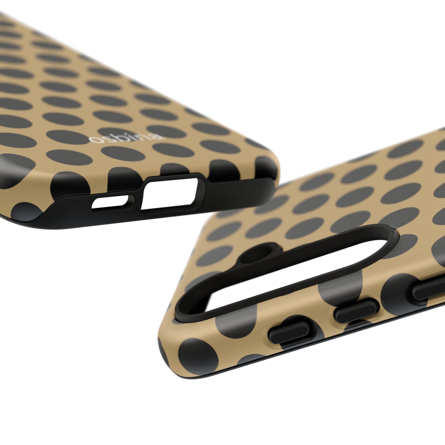 osbina | Camel Noir Dots Phone Case | Modern Muse Collection