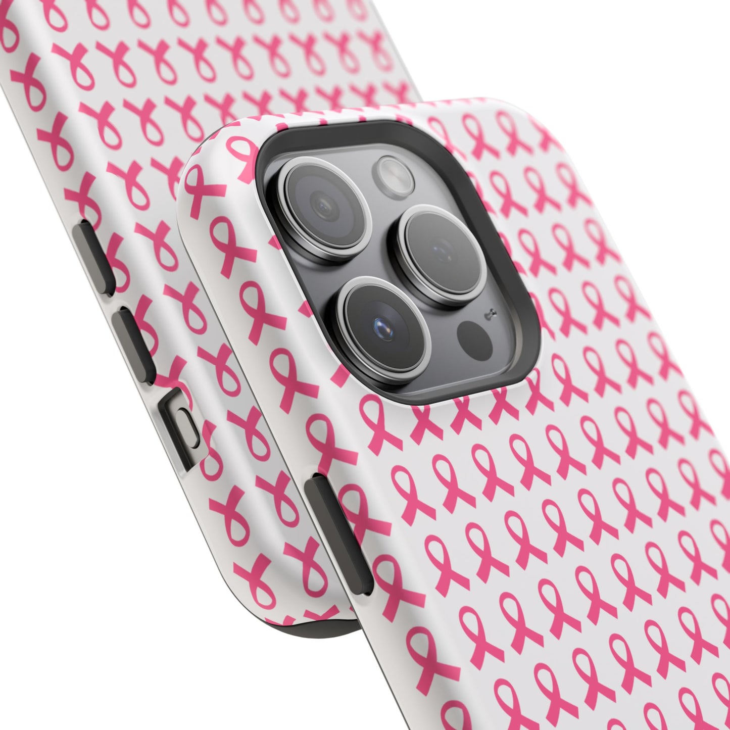 osbina |  MagSafe compatible for iPhone | Limited Edition The Side By Side Pink Ribbons Case in Light Pink + Soft Pink + Hot Pink | The Pink October Collection | Inspired By