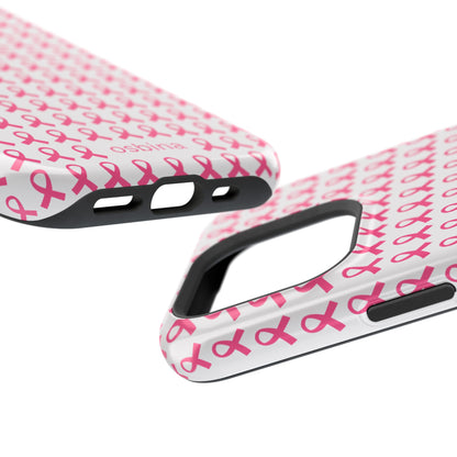 osbina |  MagSafe compatible for iPhone | Limited Edition The Side By Side Pink Ribbons Case in Light Pink + Soft Pink + Hot Pink | The Pink October Collection | Inspired By