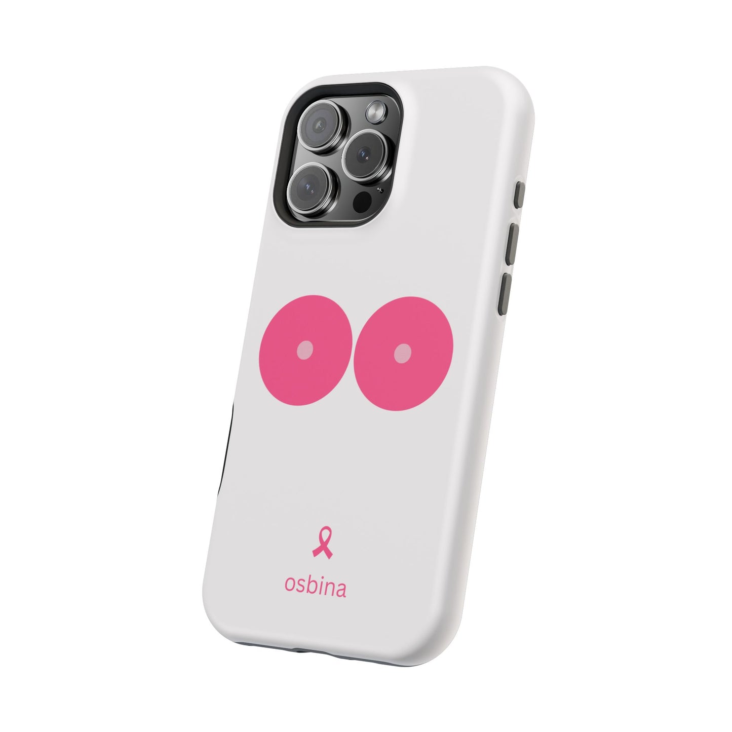 osbina |  MagSafe compatible for iPhone | Limited Edition The Check Your Tatas Case in Light Pink + Soft Pink + Hot Pink | The Pink October Collection | Inspired By