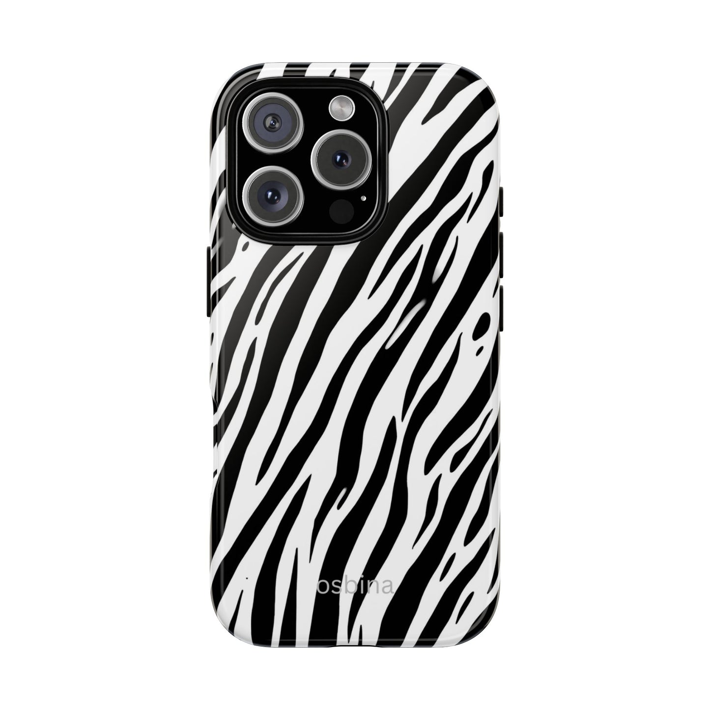 osbina | The Bengal Bold Stripe Case in White + Black | The Season Collective