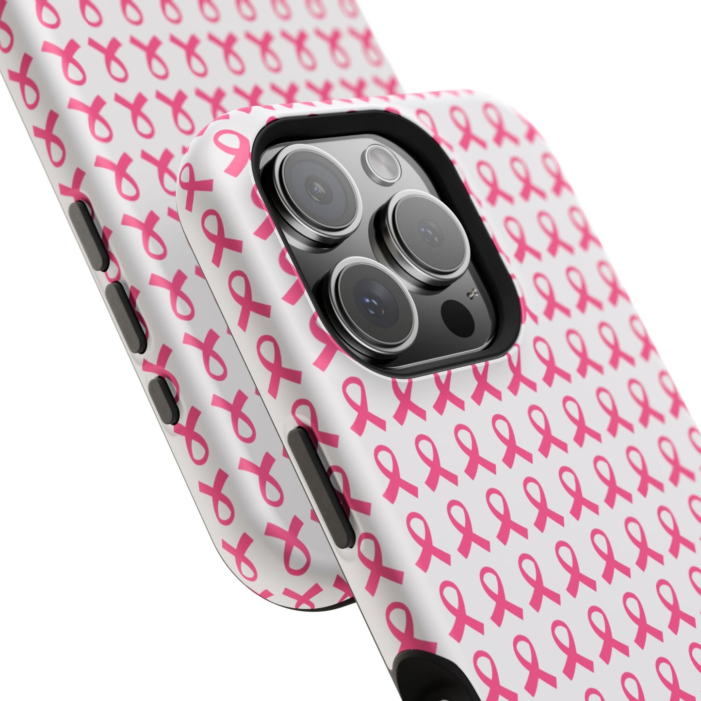 osbina |  MagSafe compatible for iPhone | Limited Edition The Side By Side Pink Ribbons Case in Light Pink + Soft Pink + Hot Pink | The Pink October Collection | Inspired By