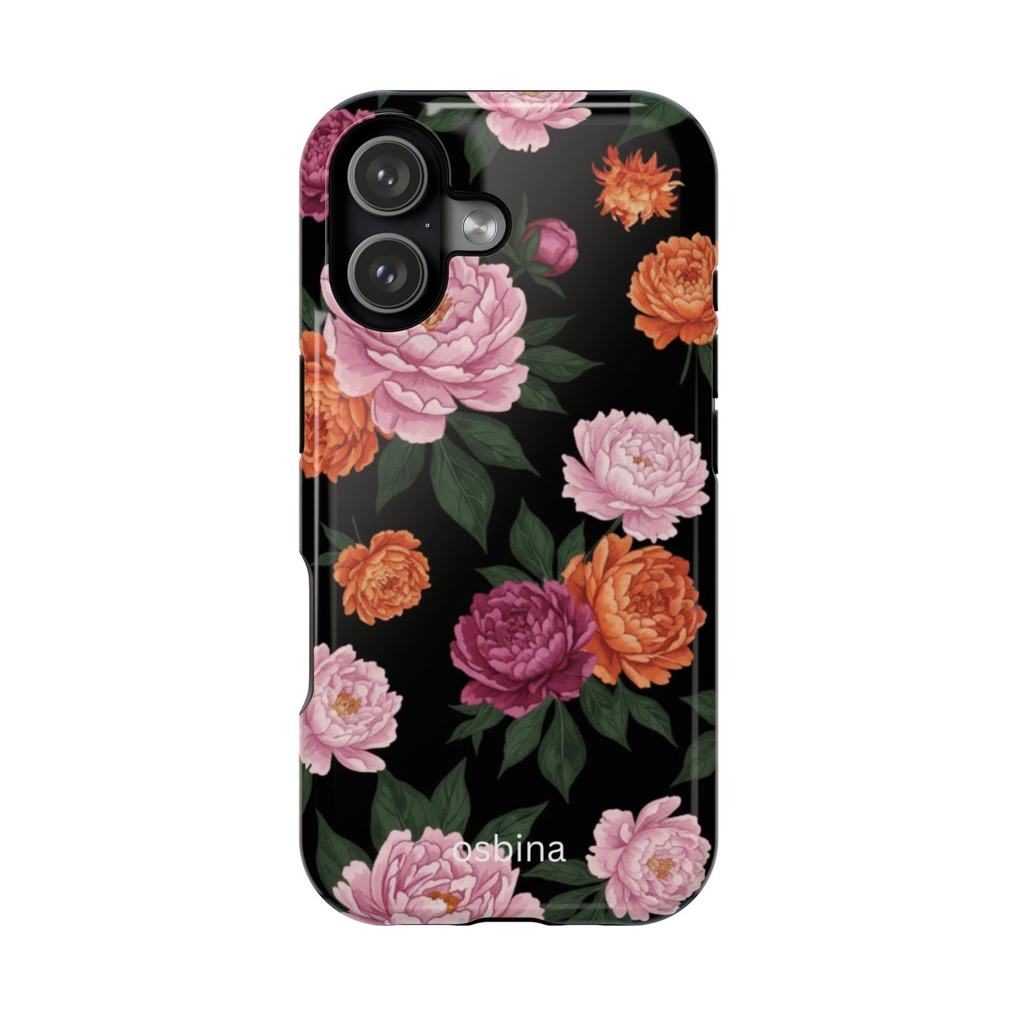osbina | MagSafe for iPhone | The Peony Noir Designer Case