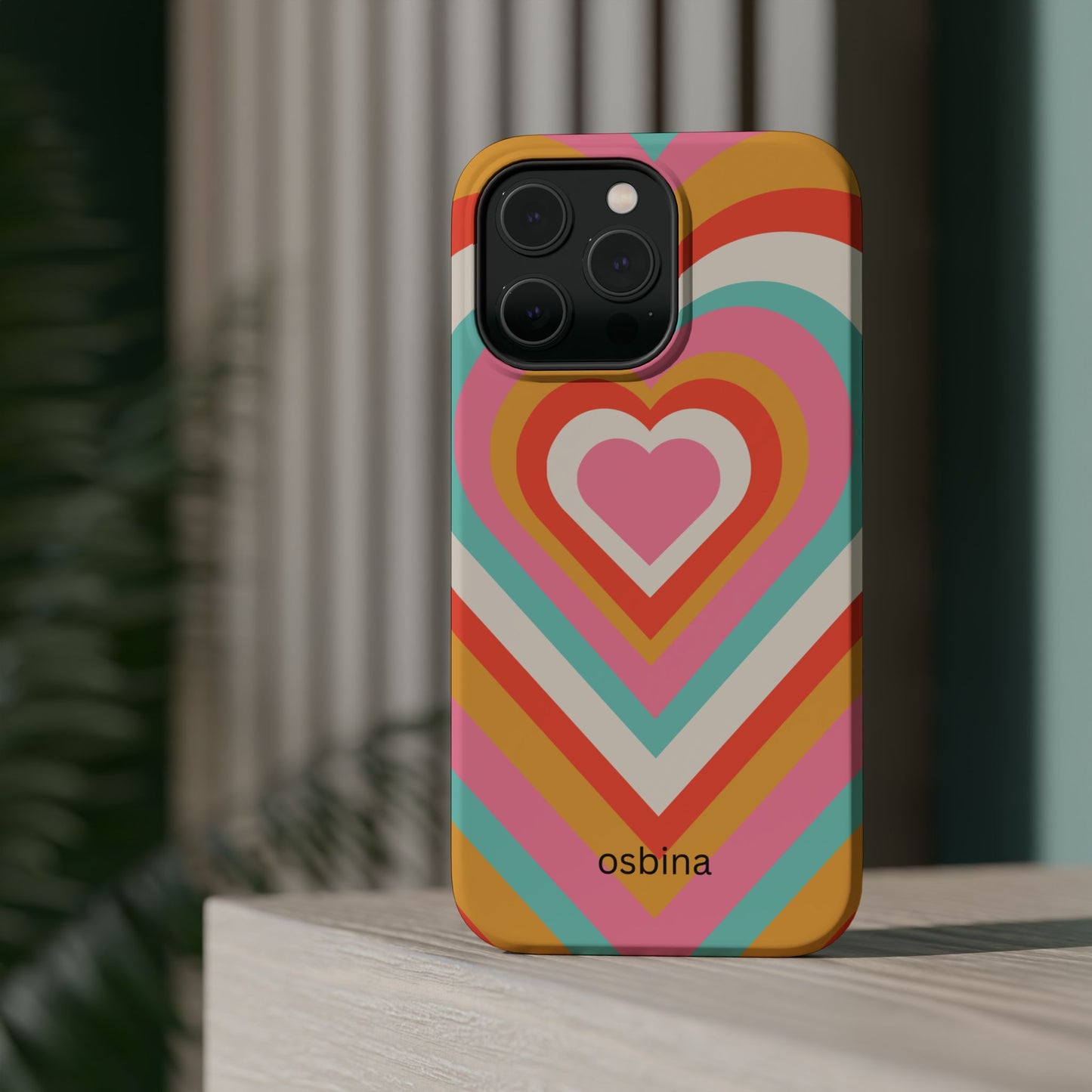 osbina | MagSafe compatible for iPhone | Heart Nouveau Phone Case | Modern Muse Collection