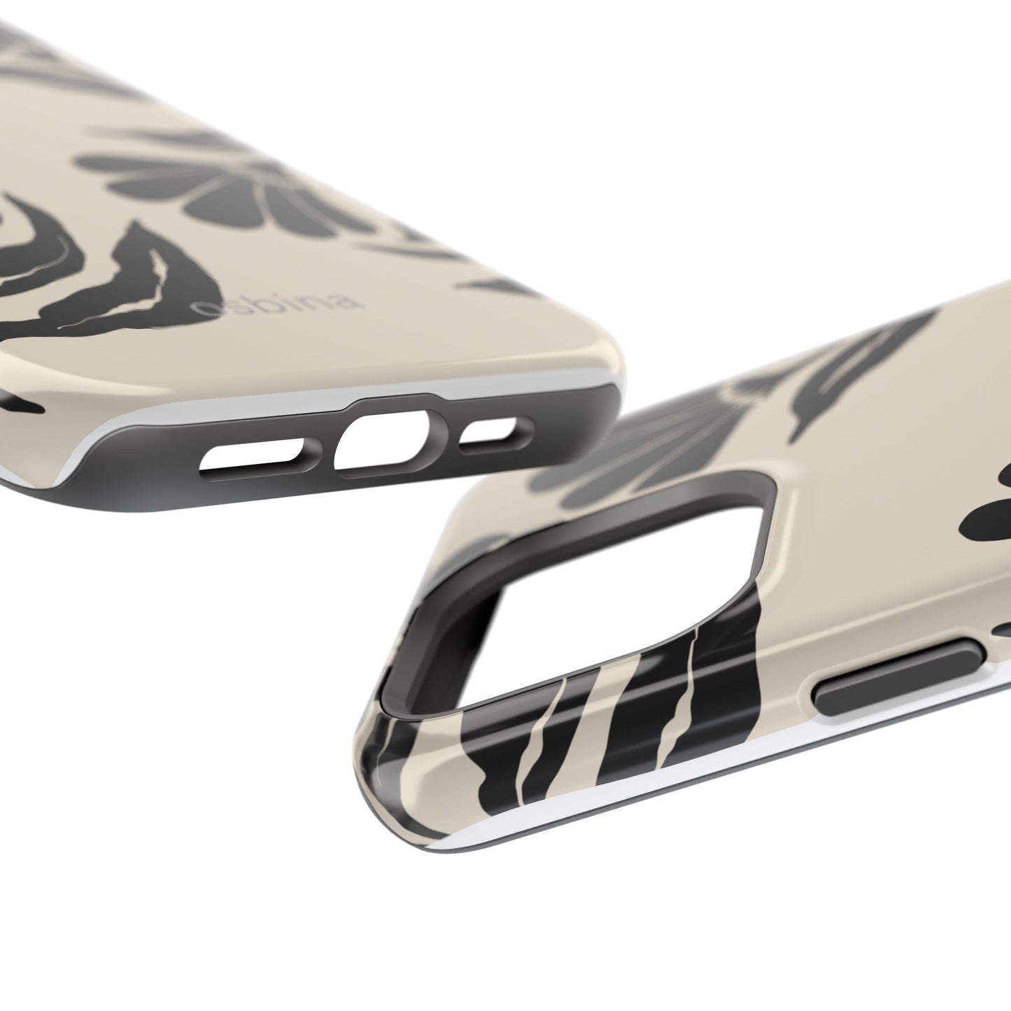 osbina | MagSafe compatible for iPhone | Obsidian Bloom Flower Phone Case | Modern Muse Collection